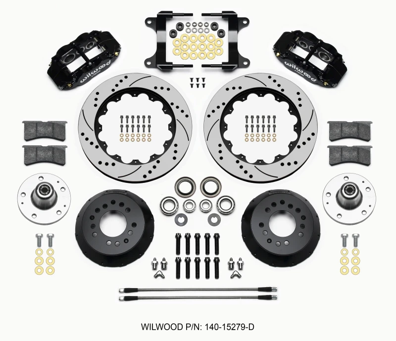 Wilwood Narrow Superlite 6R Vorderes Naben-Kit 14,00 Zoll gebohrt 82-92 Camaro/Firebird