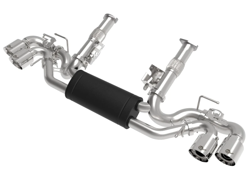 aFe MACH Force-Xp 3 Zoll auf 2-1/2 Zoll 304SS Kat-Back 2020 Chevy Corvette (C8) 6.2L - Polierter Tipp