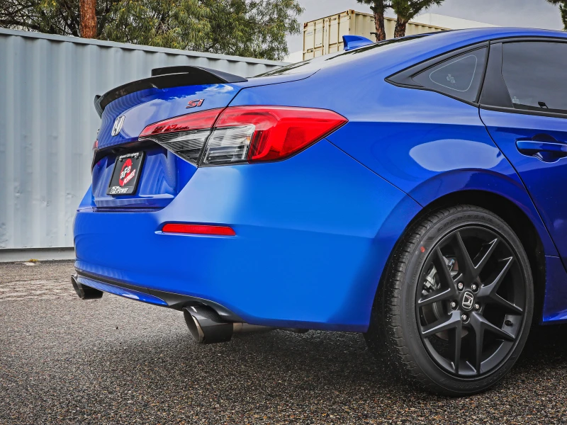 aFe 22-23 Honda Civic Si L4 1.5L (t) Takeda 2,5 Zoll auf 3 Zoll 304 SS Cat-Back Auspuffanlage mit Carbon-Faser-Spitzen