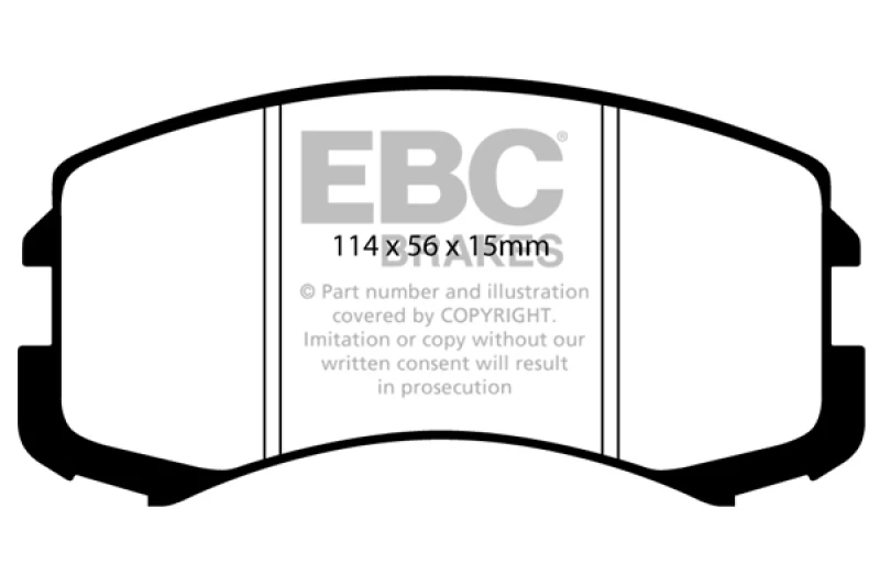EBC Yellowstuff Front Brake Pads for Mitsubishi Lancer 2.0 ES 02-05