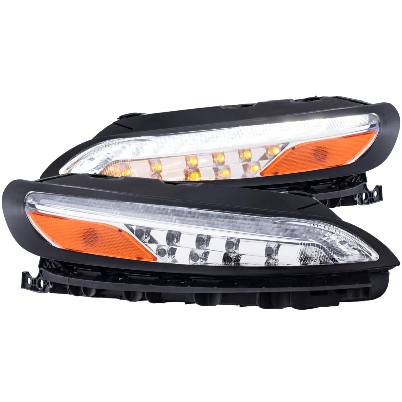 ANZO 2014-2016 Jeep Cherokee LED-Parkleuchten Chrome mit Amber Reflektor