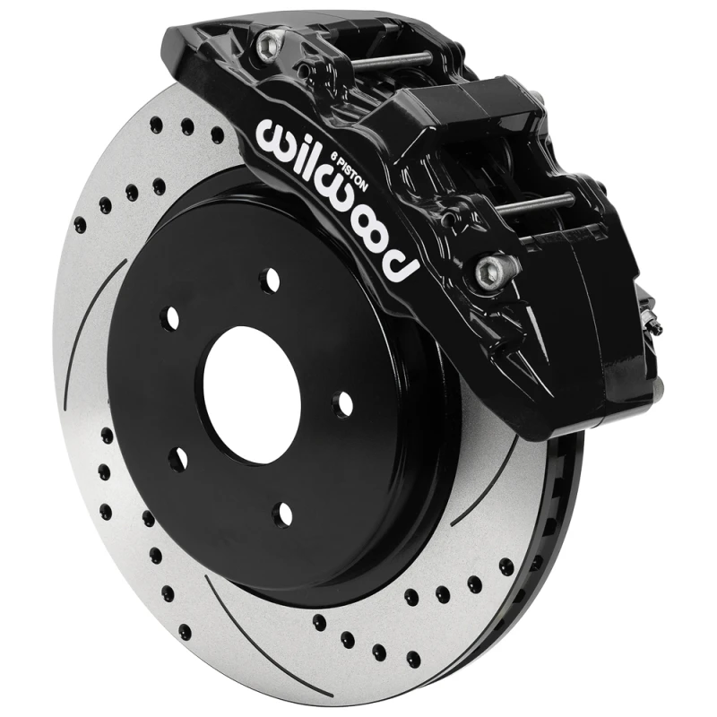 Wilwood 13-18 RAM 1500 4WD Aerolite 6R Kit 5 x 5.50in Hub - 13.38in Drilled & Slotted Rotor - Black