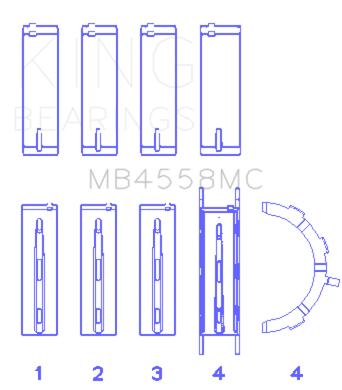 King Engine Bearings Ford Ecoboost 2.7L V6 (Size 0.05) Main Bearing Set