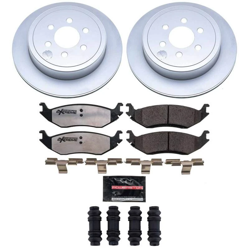 Power Stop 2003 Dodge Durango Rear Z36 Coated Truck & Tow Brake Kit