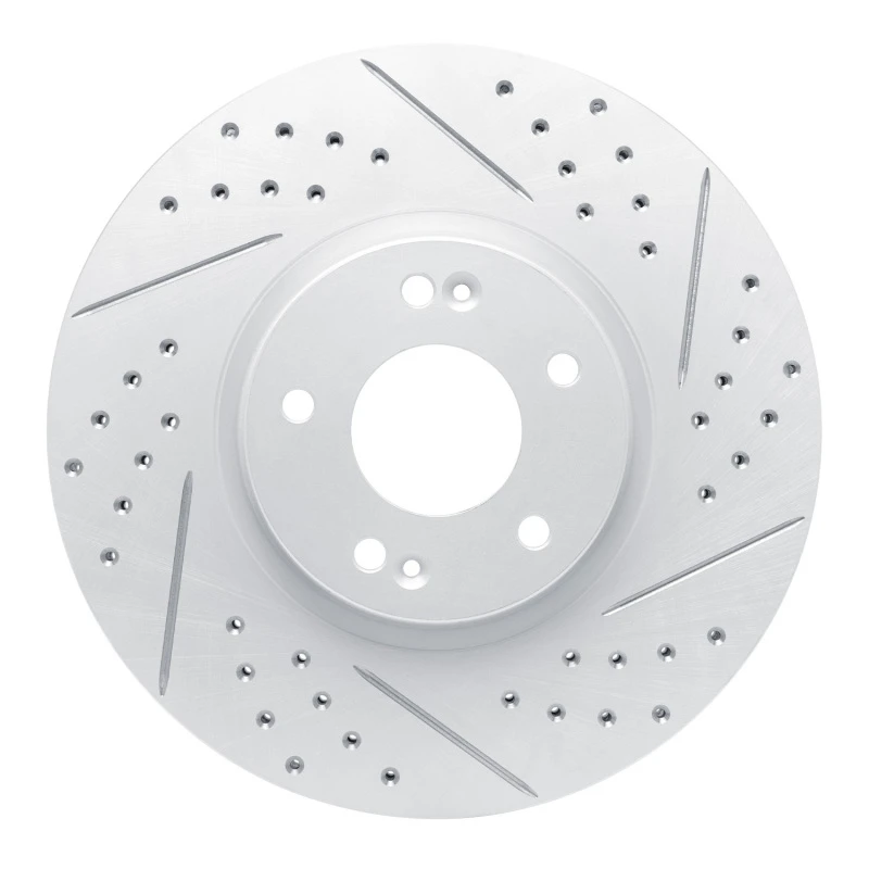 DFC 07-12 Hyundai Veracruz Front Right Drilled & Slotted Geoperformance Rotor