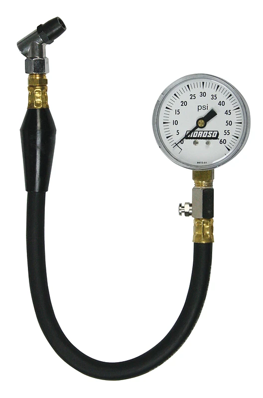 Moroso Reifenluftdruckmesser 0-60 psi - 2-5/8 Zoll Display - 2 Prozent Genauigkeit