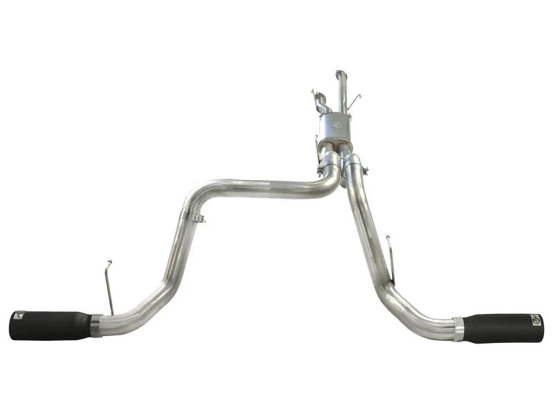 aFe MACHForce XP 2-1/2 Zoll auf 3 Zoll 409 SS Kat-Back Auspuffanlage mit schwarzen Spitzen 10-17 Toyota Tundra V8 5.7L