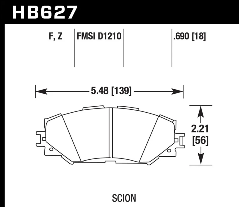 Hawk 06-16 Toyota RAV4 HPS 5.0 Vordere Bremsebeläge