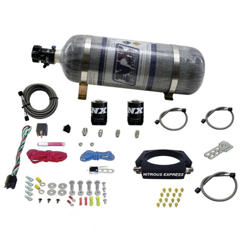 Nitrous Express GM LS 102mm Nitrous-Platten-Kit (50-400PS) mit 12lb Composite-Flasche