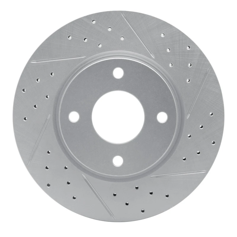 DFC 07-14 Nissan Sentra Front Right Drilled & Slotted Geoperformance Rotor