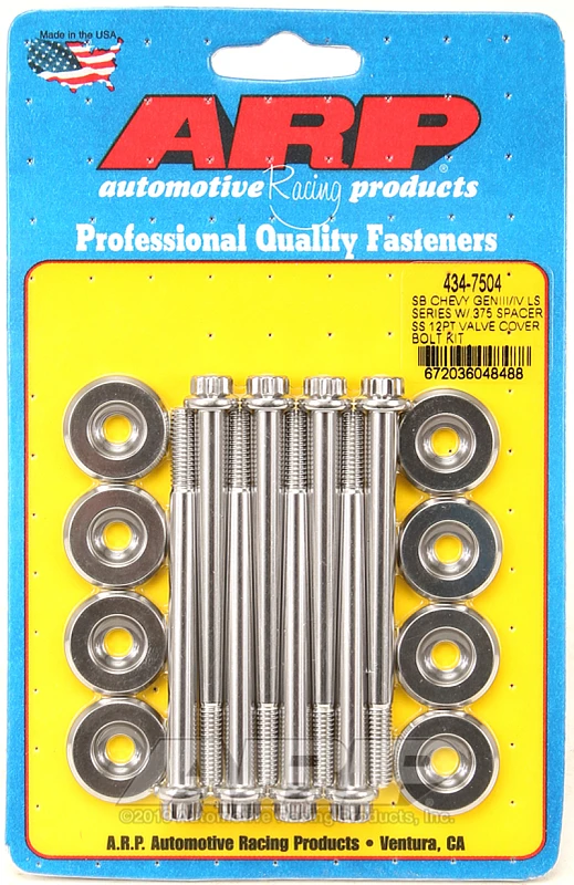 ARP Ventildeckel-Schraubensatz für SB Chevrolet Gen III/IV LS Series mit 0,375 Spacer SS 12pt