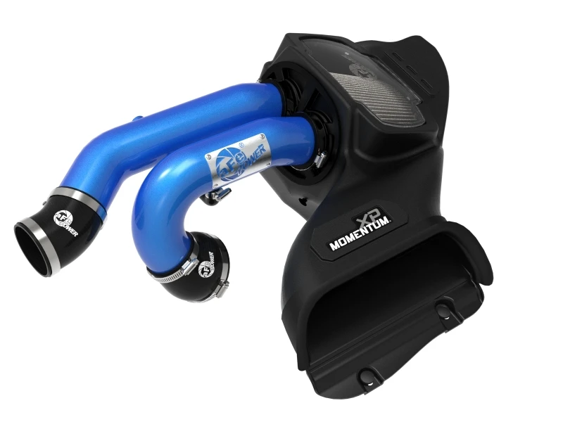 aFe 21-22 Ford F-150 Raptor V6-3.5L(tt) Momentum XP Kaltluft-Ansaugsystem Blau mit Pro Dry S Filter