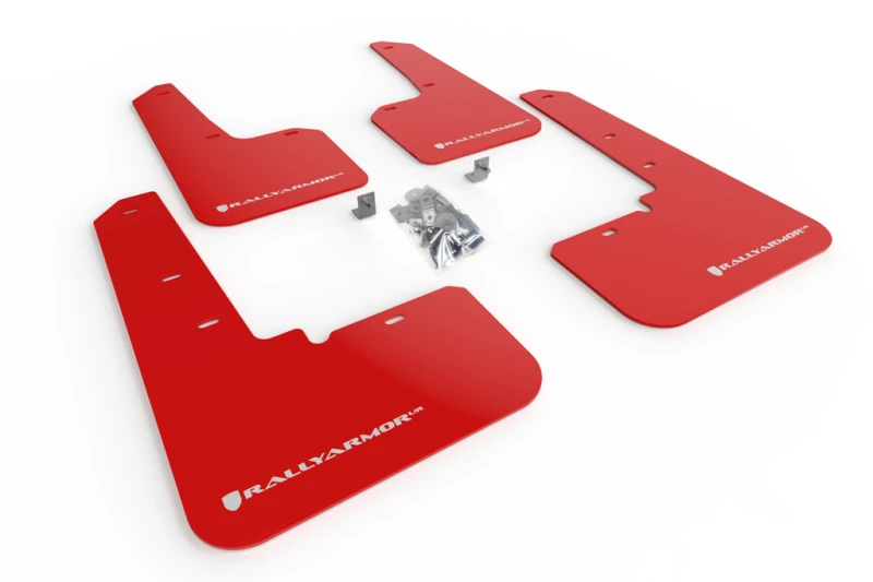 Rally Armor Red UR Mud Flap w/White Logo for 20-24 Subaru Outback