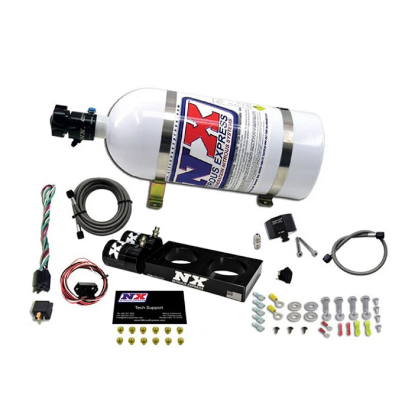 Nitrous Express 05-10 Ford Mustang 4.6L 3 Ventil Nitrous Platte Kit (50-150PS) mit 10lb Flasche