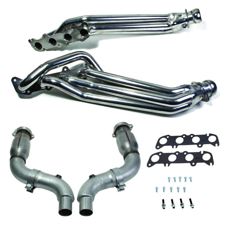 BBK 15-23 Ford Mustang GT 5.0 1-7/8in-Header mit Hochleistungs-Kat-Mid-Pipe (Silber-Keramik)