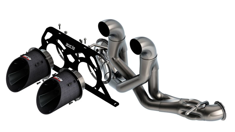Borla 2017-2022 Ford GT 3.5L V6 AT/MT RWD 2DR 3-2in ATAK Catback 5in Dual Round Angle Cut CF Spitzen