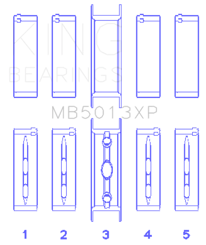 king-engine-bearings_MB5013XP-6793644810075 King Chevy LS1 / LS6 / LS3 (Größe STD) Performance-Hauptlager-Set