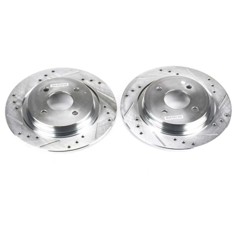 Power Stop 02-04 Ford Focus Rear Evolution Drilled & Slotted Rotors - Pair