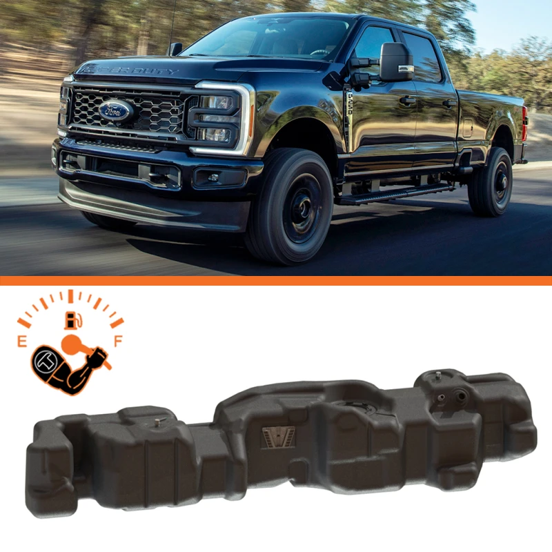 Titan Kraftstofftanks 17-24 Ford F-250/F-350 PowerStroke Crew Cab Langbett 65 Gallonen XXL Mittschiffstank