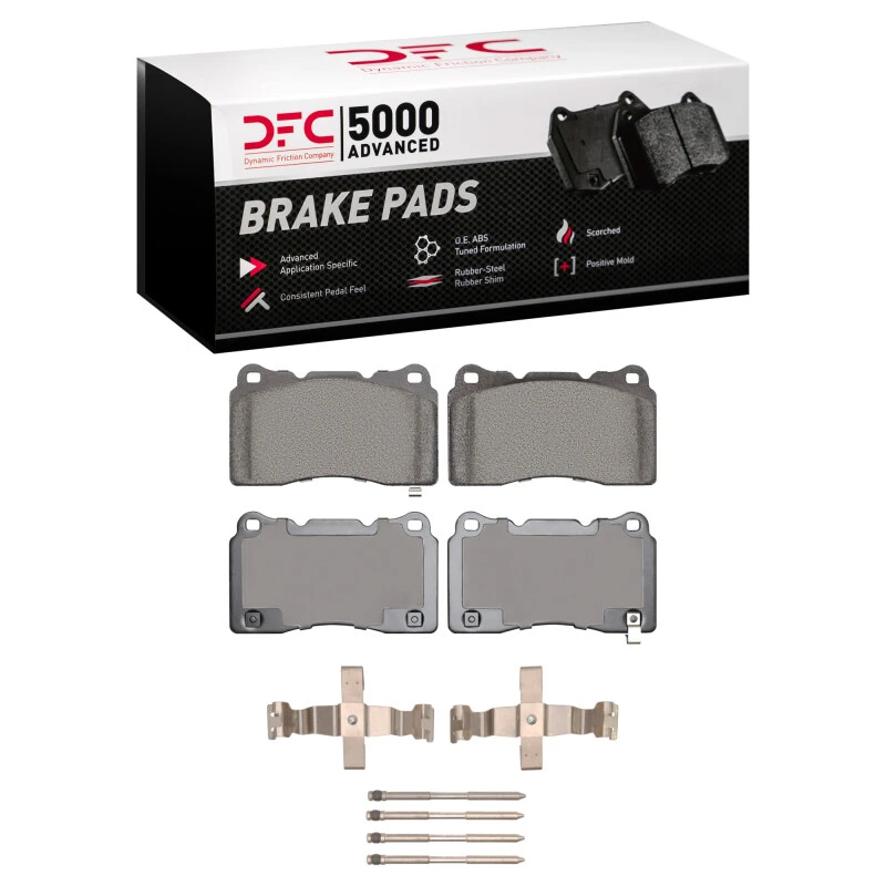 DFC 17-25 Honda Civic Hatchback Front 5000 Advanced Low Metallic Brake Pads and Hardware Kit
