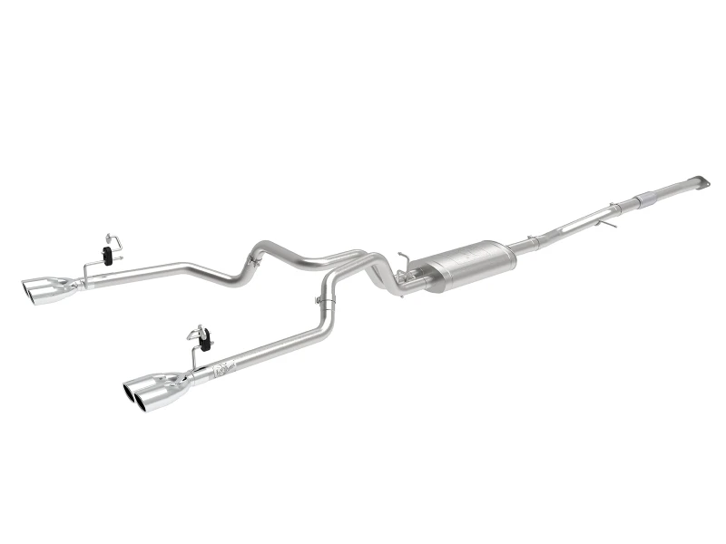 aFe Vulcan Serie 3-2,5 Zoll 304SS Auspuff Cat-Back mit Polierten Endrohren 2019 GM Silverado/Sierra 1500 L4-2,7L (t)