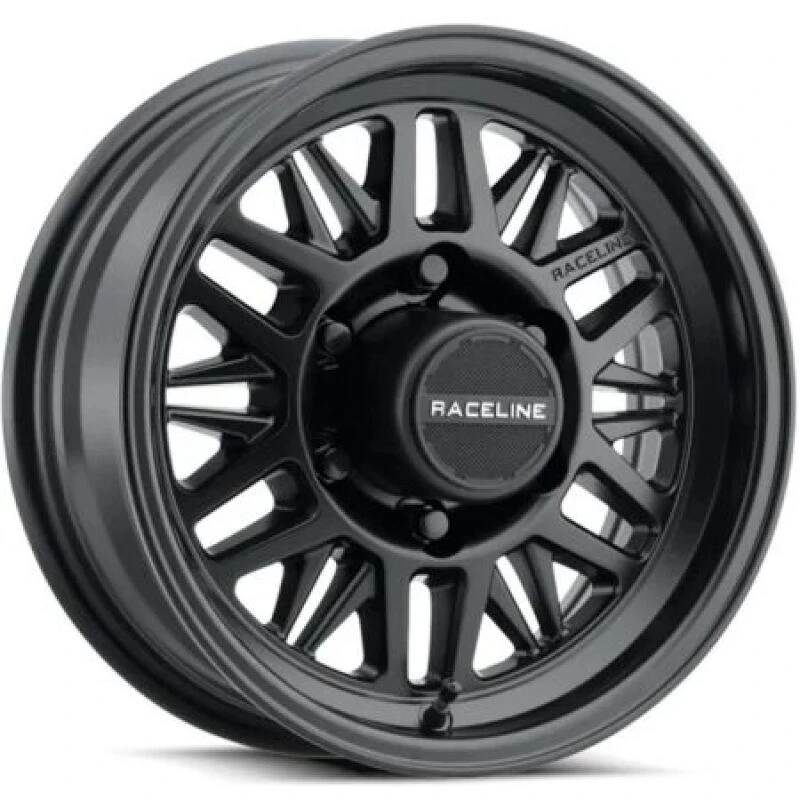 Raceline 451B Ryno TR Trailer 16x6in / 6X5.5 BP / 0mm Offset / 4.25mm Bore - Satin Black