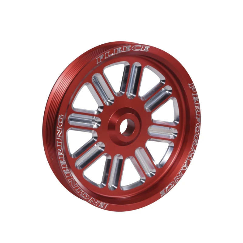 Fleece Performance Dodge Cummins Dual Pump Speichen-Riemenscheibe (für den Einsatz mit FPE Dual Pump Halter) Rot
