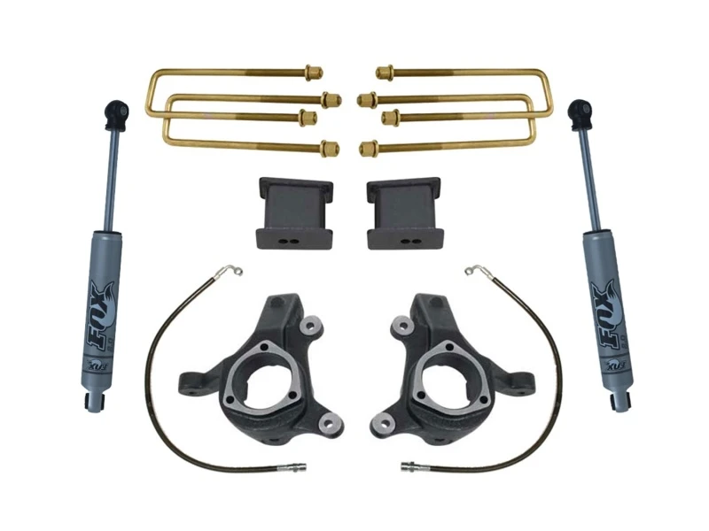 MaxTrac 07-16 GM C1500 2WD w/Cast Steel Susp. 3in/1in Spindle Lift Kit w/FOX Shocks