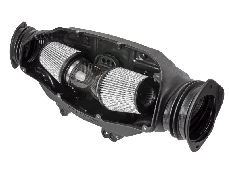 aFe 2020 Corvette C8 Black Series Carbon Fiber Kaltluft-Ansaugsystem mit Pro DRY S Filtern
