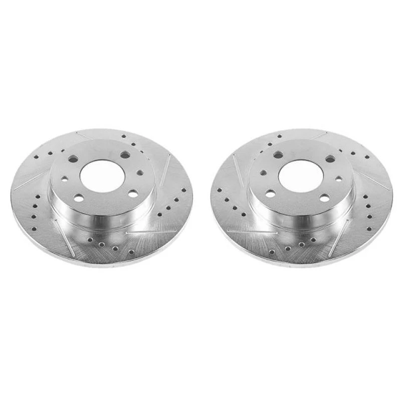Power Stop 12-18 Fiat 500 Rear Evolution Drilled & Slotted Rotors - Pair