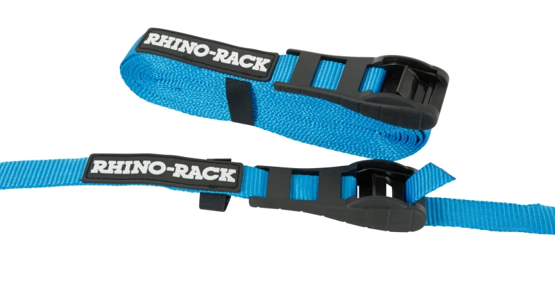 Rhino-Rack Schnellzurrbänder mit Buckle-Schutz - 5,5m/18ft - Paar - Blau