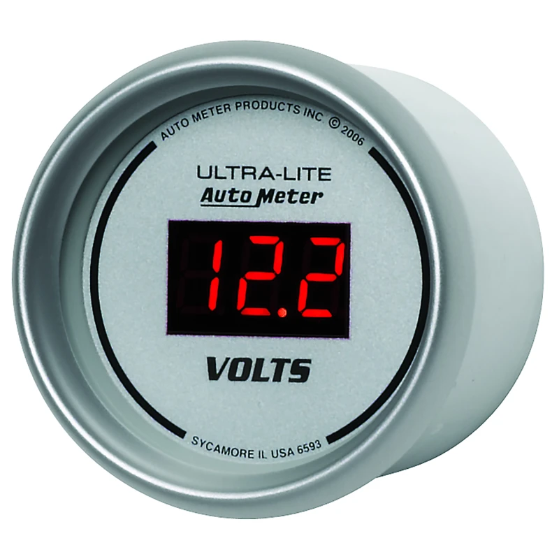Autometer Ultra-Lite 2-1/16in 8-18 Volts Digital Voltmeter