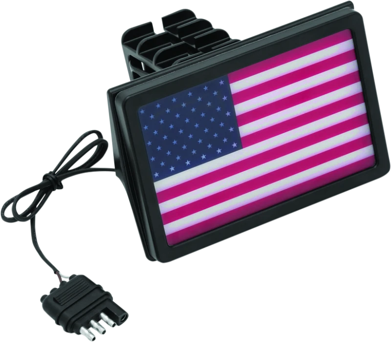 Kuryakyn Freedom Flag LED Hitch Cover Black