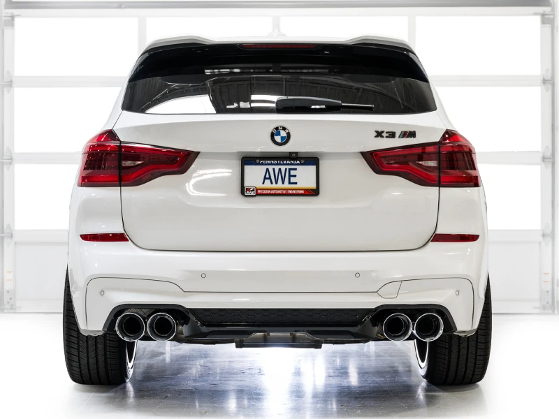 AWE Tuning 20-25 BMW X3 M/M Comp (F97) AWD SwitchPath Axle-back Exhaust - Chrome Silver Tips