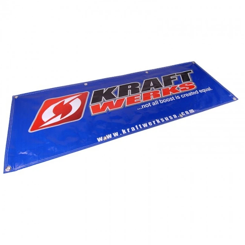 KraftWerks 6 Ft Vinyl-Werbebanner - Silber