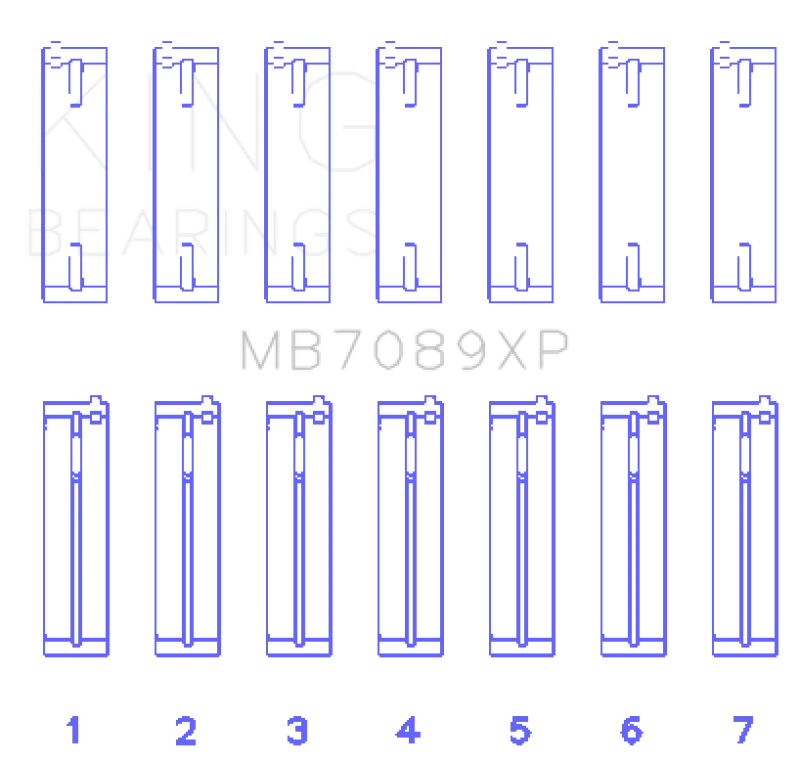 King Engine Bearings Volkswagen VR6 2.8L Performance Main Bearing Set - Size STD