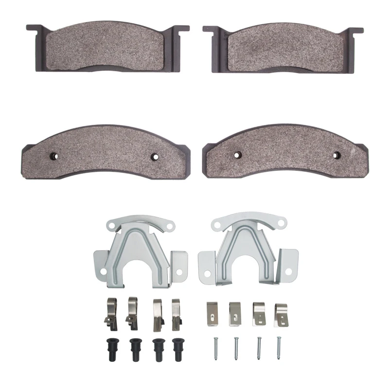 DFC 68-73 Ford Mustang Front 5000 Advanced Semi Metallic Brake Pads and Hardware Kit