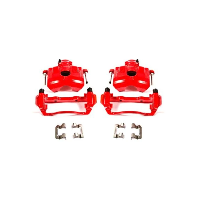 Power Stop 08-11 Ford Focus Front Red Calipers w/Brackets - Pair