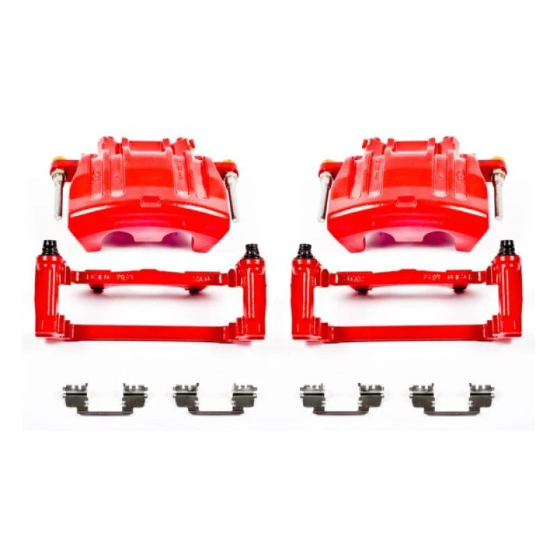 Power Stop 2012 Chrysler 300 Front Red Calipers w/Brackets - Pair