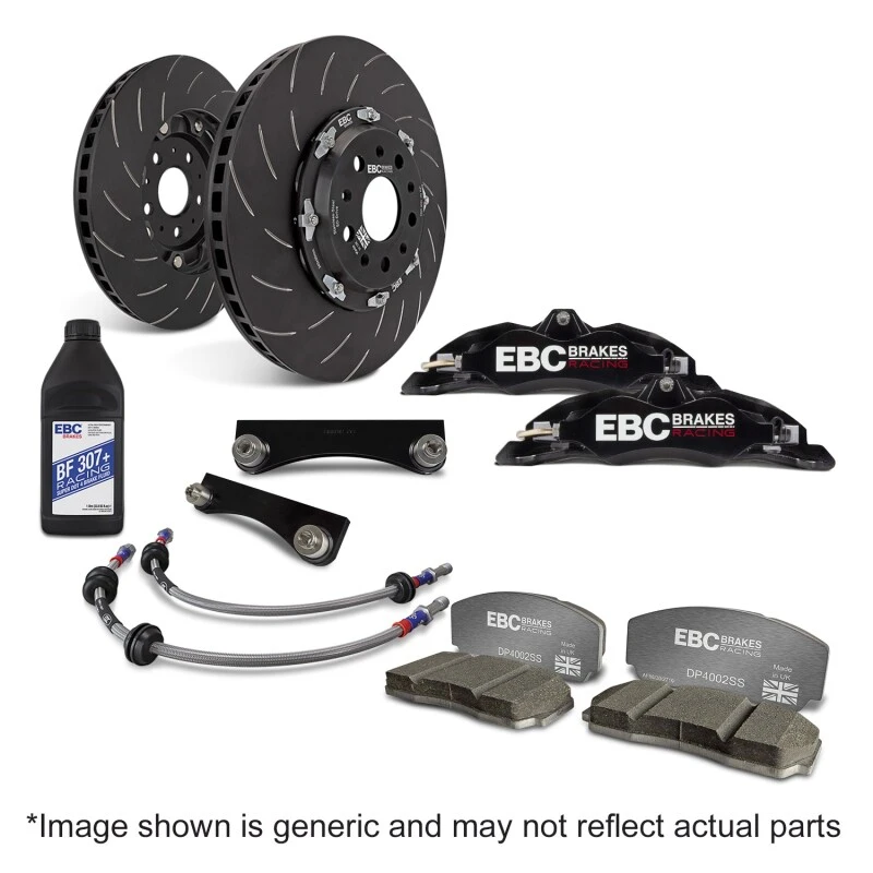 EBC Racing 12-21 Subaru BRZ/Toyota GT86 Black Apollo-4 Calipers 330mm Rotors Front Big Brake Kit