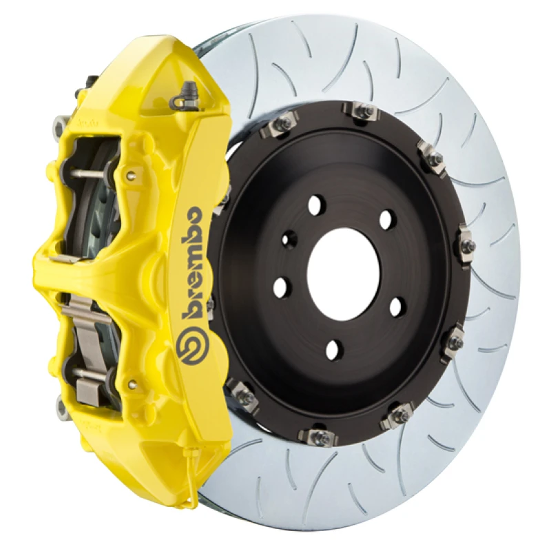 Brembo 24+ BMW M30i/530i XDrive Front GT BBK 6 Piston Cast 380x34 2pc Rotor Slotted Type-3 - Yellow