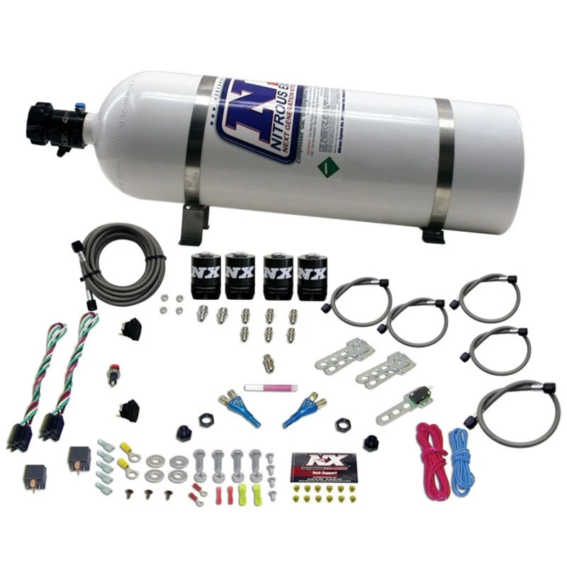 Nitrous Express Ford EFI Dual Stage Nitrous Kit (50-150PS x 2) mit 15lb Flasche