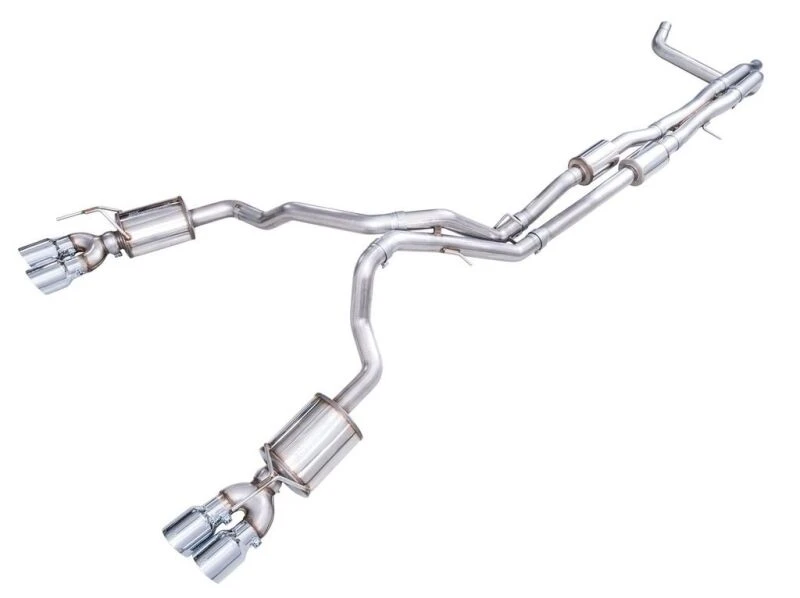 AWE 2021+ Chevy Tahoe/GM Yukon 6.2L 0FG Edition Cat Back Exhaust - Quad Chrome Silver Tips