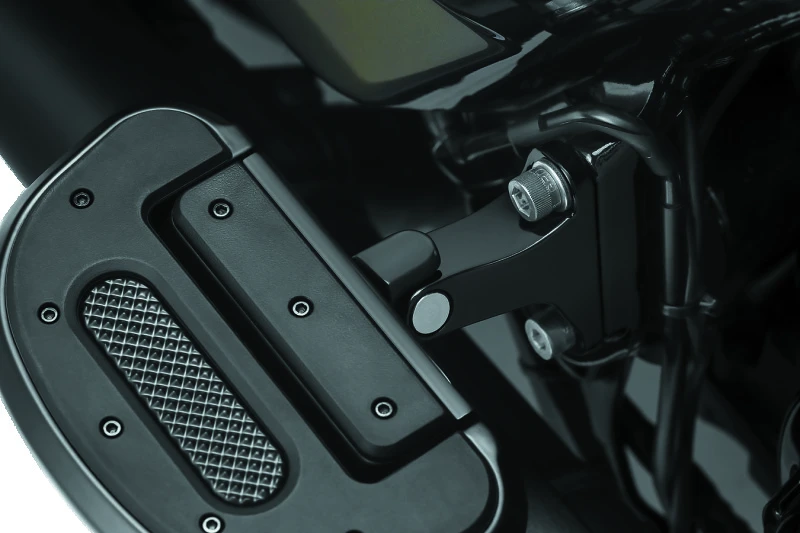 Kuryakyn Non-Pivot Splined Peg Adapter für Harley-Davidson Modelle Schwarz