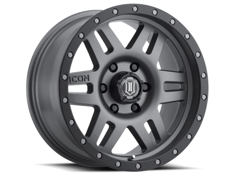 ICON Six Speed 17x8,5 6x5,5 0mm Offset 4,75 Zoll BS 108mm Bore Titanrad