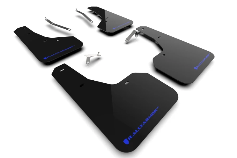 Rally Armor Schwarze UR-Schmutzfänger mit blauem Logo für 22-24 Subaru Forester (Inkl. Wilderness)