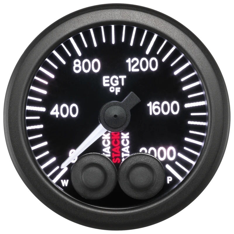 Autometer Stack 52mm 0-2000 Deg F Pro-Control Exhaust Gas Temp Gauge - Black
