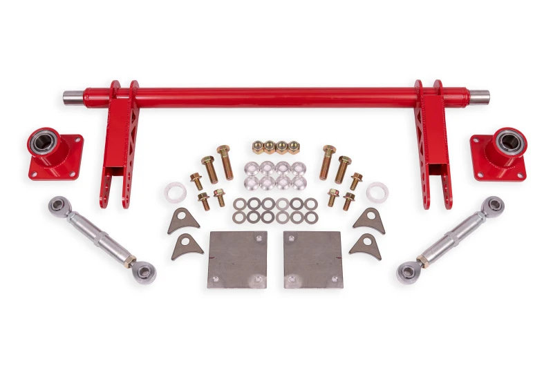BMR 79-04 Ford Mustang 1.375in Rear Weld-on Anti-roll Bar Kit Hollow - Red