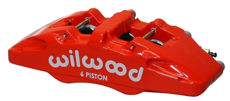 Wilwood Caliper-Forged Dynapro 6 5.25in Mount-Red-L/H 1.38/1.00/1.00in Pistons.81in Disc
