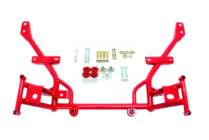 bmr-suspension_KM020R-6793052f88500 BMR 05-14 S197 Mustang K-Member mit 1/2 Zoll tieferen Motorlagern und STD. Lenkgetriebehalterungen - Rot